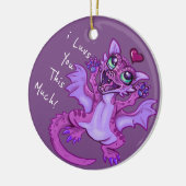 Baby Dragon Love Keramisch Ornament (Links)