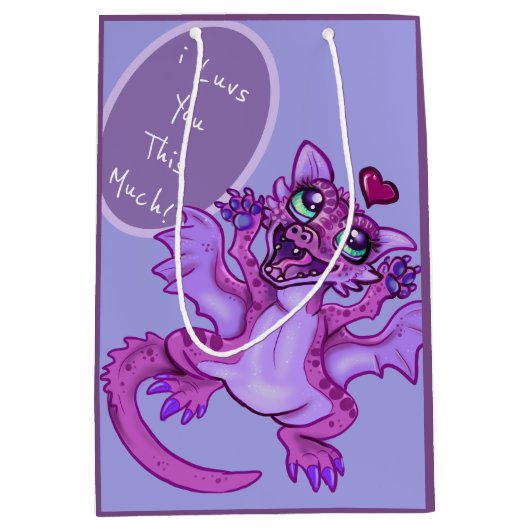 Baby Dragon Love Medium Cadeauzakje (Voorkant)