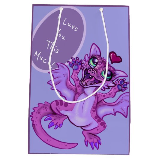 Baby Dragon Love Medium Cadeauzakje (Achterkant)