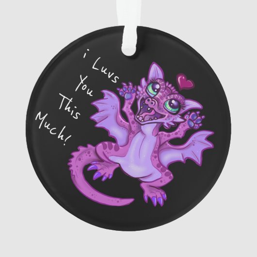 Baby Dragon Love Ornament (achterkant)