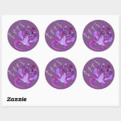 Baby Dragon Love Ronde Sticker (Vel)