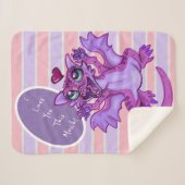 Baby Dragon Love Sherpa Deken (Voorkant (horizontaal))