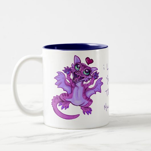 Baby Dragon Love Tweekleurige Koffiemok (Links)
