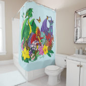 Baby Dragon Nest Fantasy Douchegordijn (In situ)