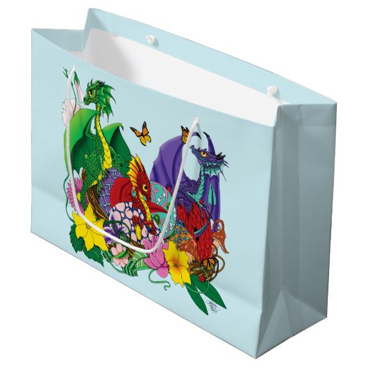 Baby Dragon Nest Fantasy Groot Cadeauzakje (Voorkant Gekanteld)