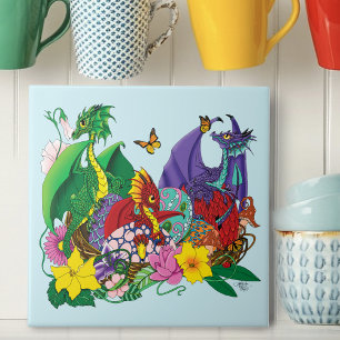 Baby Dragon Nest Fantasy Tegeltje