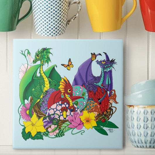 Baby Dragon Nest Fantasy Tegeltje