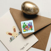 Baby Dragon Nest Fantasy Vierkante Sticker