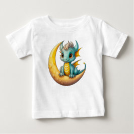 Baby Dragon on the Moon – Fantasy Design for Littl