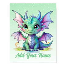 Baby Dragon – Personalized Nursery Art