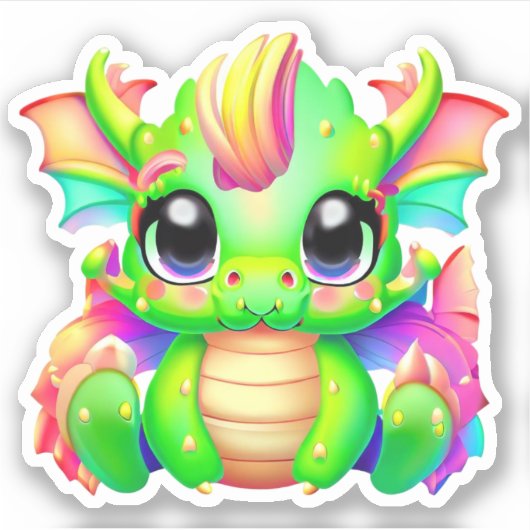 Baby Dragon Sticker (Voorkant)
