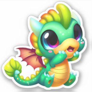 Baby Dragon sticker roepen