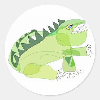 Baby Dragon Stickers, 20 Ronde Sticker
