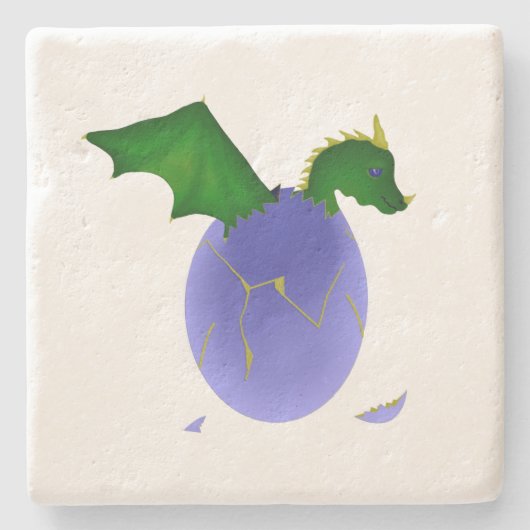 Baby Dragon Stone Onderzetter (Voorkant)