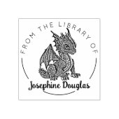  Baby Dragon uit de Library of Book Rubberstempel (Afrduk)