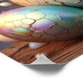 Baby Dragon uit een ei Poster (Hoek)