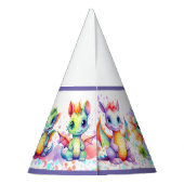 Baby Dragon Verjaardagsfeestje Petten Feesthoedjes (Achterkant)