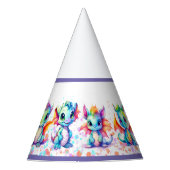 Baby Dragon Verjaardagsfeestje Petten Feesthoedjes (Voorkant)