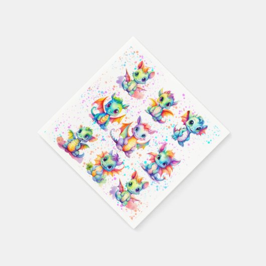 Baby Dragon Verjaardagsfeestje Servet (Hoek)