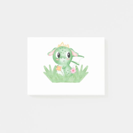 Baby Dragon-Waterverf bevestigen Post-it® Notes (Voorkant)