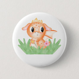 Baby Dragon-Waterverf bevestigen Ronde Button 5,7 Cm