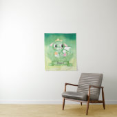 Baby Dragon Waterverf Tapestry Wandkleed (In situ)