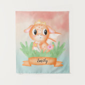 Baby Dragon Waterverf Tapestry Wandkleed (Voorkant)