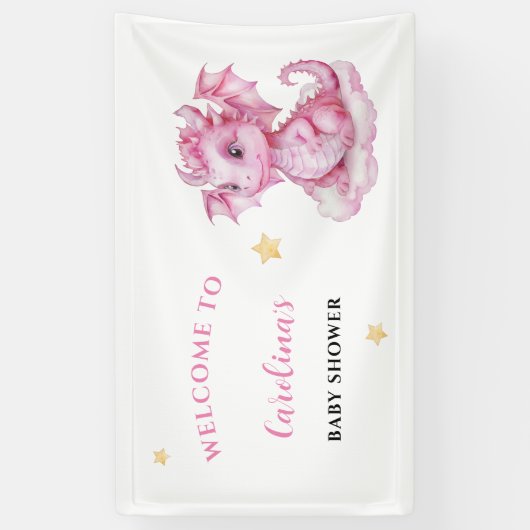 Baby Dragon Welkom Spandoek (Verticaal)