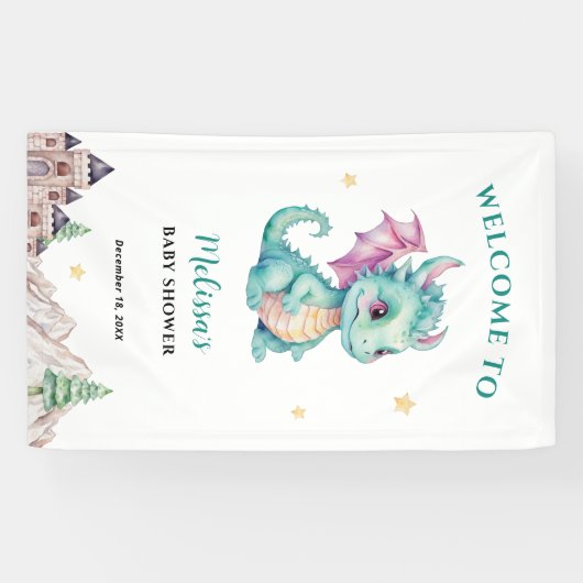 Baby Dragon Welkom Spandoek (Horizontaal)