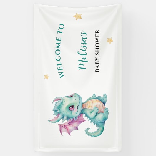 Baby Dragon Welkom Spandoek (Verticaal)