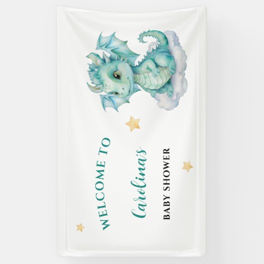 Baby Dragon Welkom Spandoek (Verticaal)