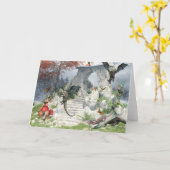 Baby Dragons en Fairies Fantasy Kaart (Gele Bloem)