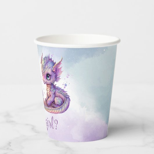 Baby Dragons Geslacht Onthullen Partij Papieren Bekers (Achterkant)