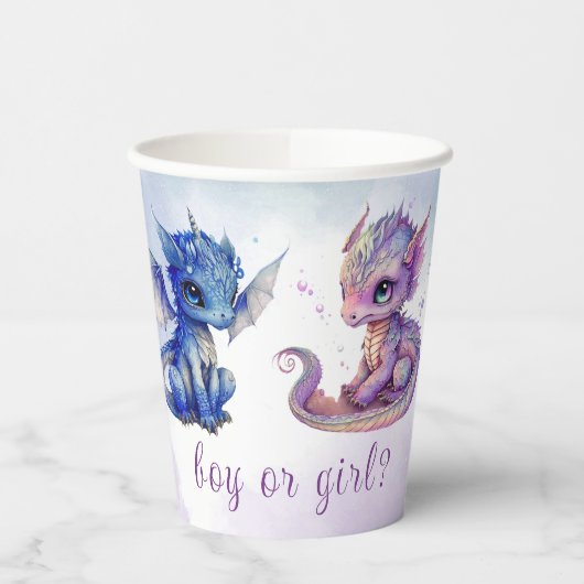 Baby Dragons Geslacht Onthullen Partij Papieren Bekers (Links)