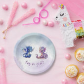 Baby Dragons Geslacht Onthullen Partij Papieren Bordje (Feest)