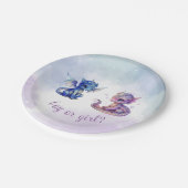 Baby Dragons Geslacht Onthullen Partij Papieren Bordje (Gekanteld)