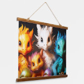 Baby Dragons Hangend Wandkleed (Gebogen)