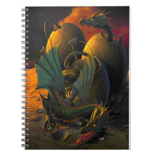 Baby Dragons Hatching uit hun eieren Notitieboek