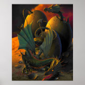Baby Dragons Hatching uit hun Poster eieren (Voorkant)