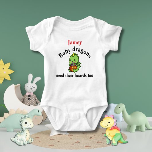Baby Dragons need their hoards too for Halloween Romper