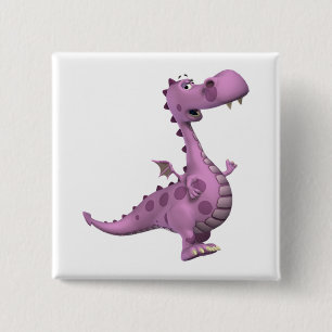 Baby Dragons: roofachtig, vl. 2 Vierkante Button 5,1 Cm