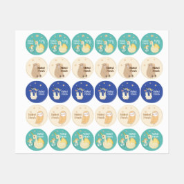 Baby Draken, Beer, Sterren, Uil, Taan en Teal Labels
