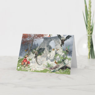 Baby Draken en Feeën Fantasie Kaart