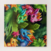 Baby Draken en groen Legpuzzel (Horizontaal)