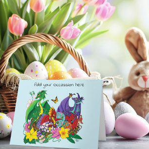 Baby Draken Nest Fantasie Kaart