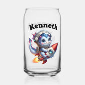 Baby Draken verkennen de sterren Blikvorm Glas (Voorkant)