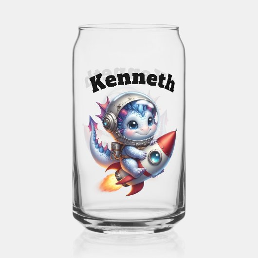 Baby Draken verkennen de sterren Blikvorm Glas (Voorkant)