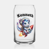 Baby Draken verkennen de sterren Blikvorm Glas (Achterkant)