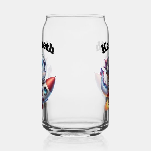 Baby Draken verkennen de sterren Blikvorm Glas (Links)