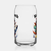 Baby Draken vliegen vrolijk in de ruimte Blikvorm Glas (Links)